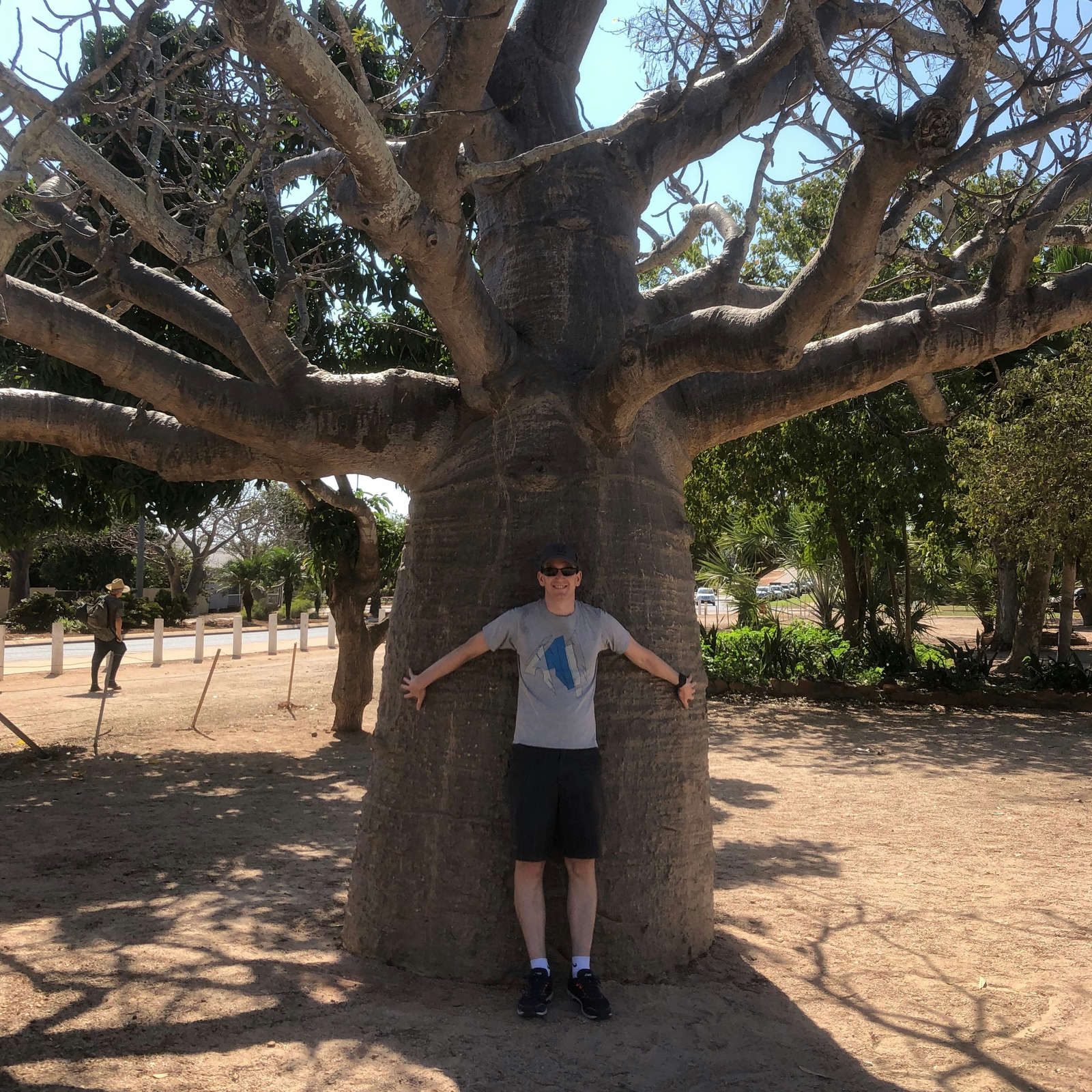 Photo of me against a Boab tree in Broome, Western Australia